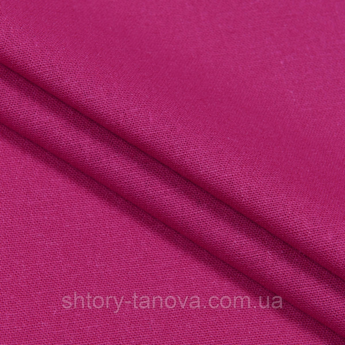 Лляні штори, натуральний льон для штор, щільний льон 100% для штор Іспанія 280 см фуксія, фото 1