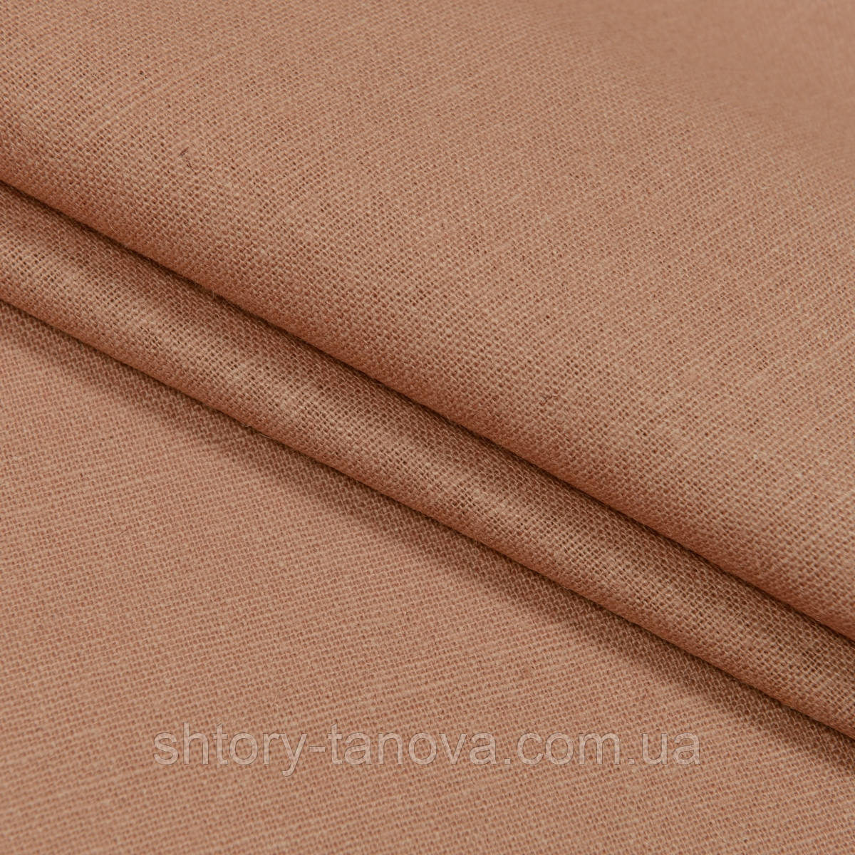 Лляні штори, натуральний льон для штор, щільний льон 100% для штор Іспанія 280 см св. теракотовий, фото 1