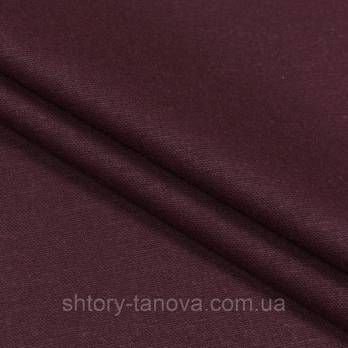 Льон для штор шириною 280 см, тканина для лляних штор, 100% льон Іспанія бордовий, фото 1