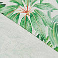 Тканини для штор з яскравими листям, тканина для римських штор, портьєр листя Іспанія 280 см фон натуральний, фото 4