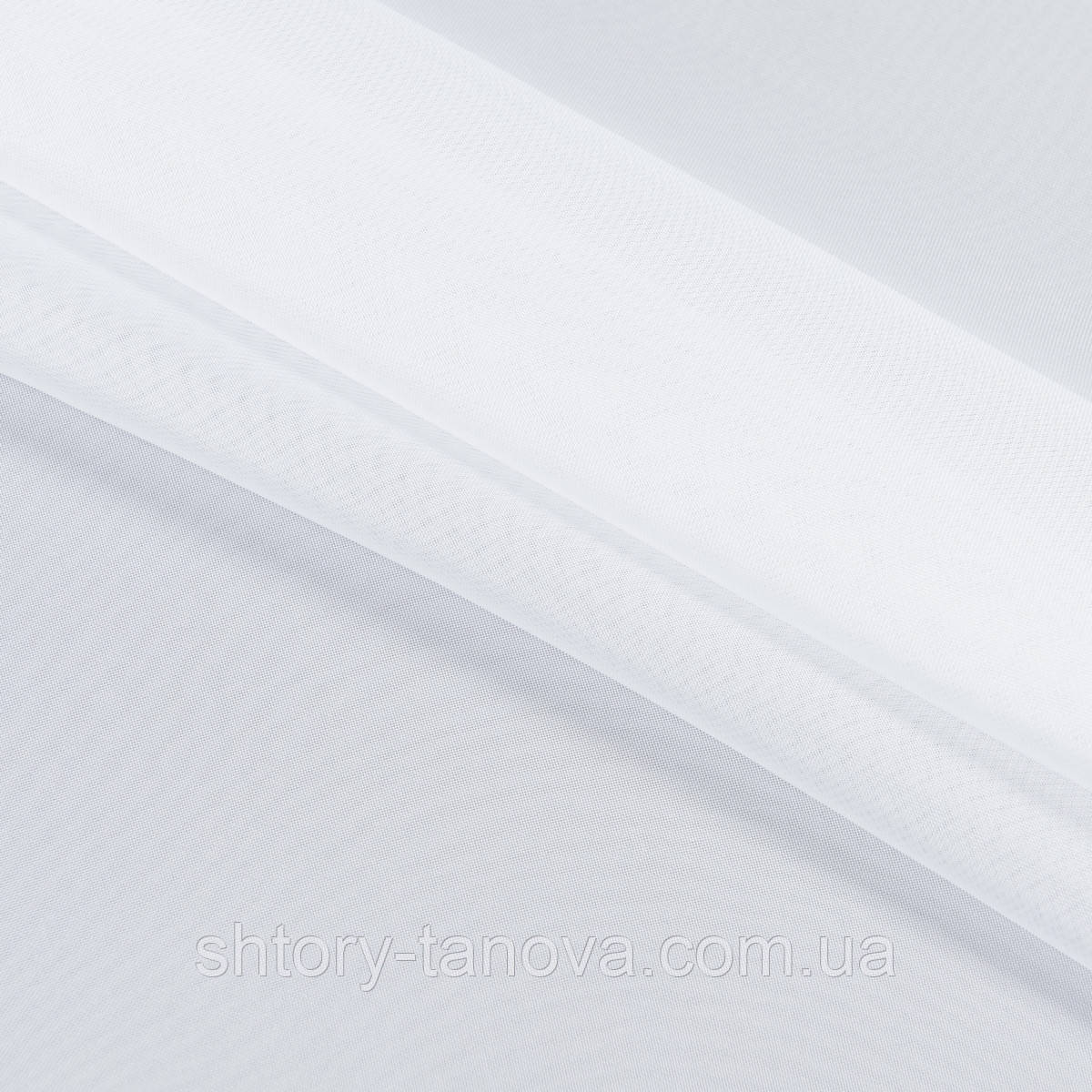 Тканина для тюля Тканина для виготвлення пошиття тюлі Тюль вуаль біла Однотонна тюль Біла тюль, фото 1