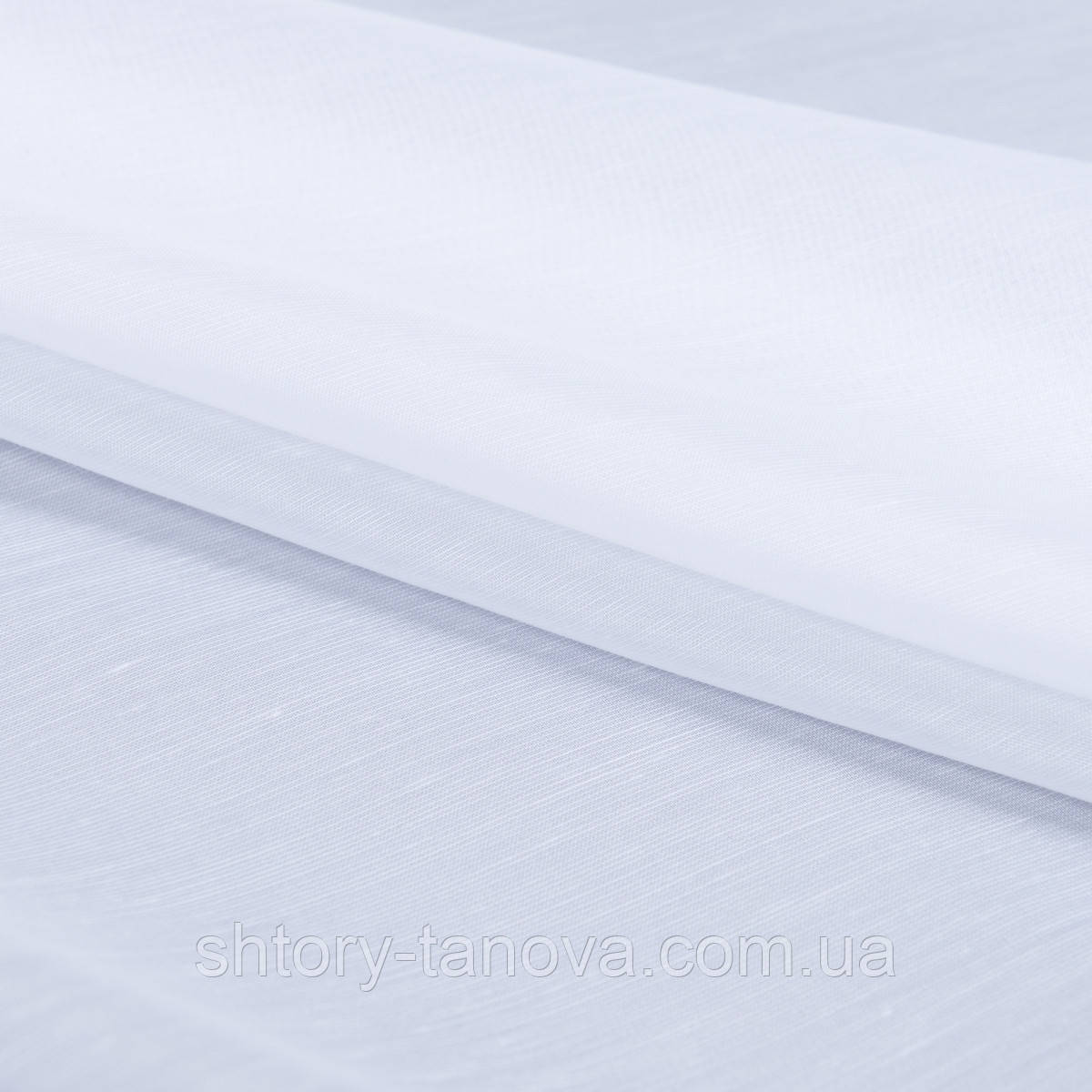 Батист для тюлі Тюль з обважнювачем батист білий перл, фото 1