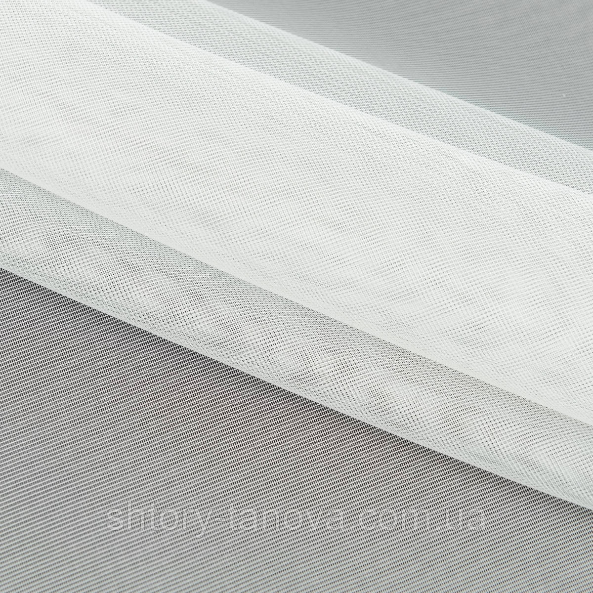 Тюль сітка, повітряний тюль, тканина на тюль на кухню, гардини в зал з обважнювачем молочний, фото 1