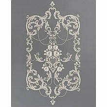 Турецький тюль з вишивкою Тюль сітка з вишивкою крем , люрекс, золото