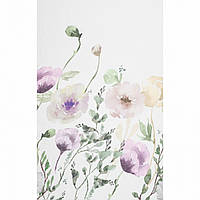 Тюль вуаль с рисунком крупный цветок, тюль цветы Турция 290 см с утяжелителем