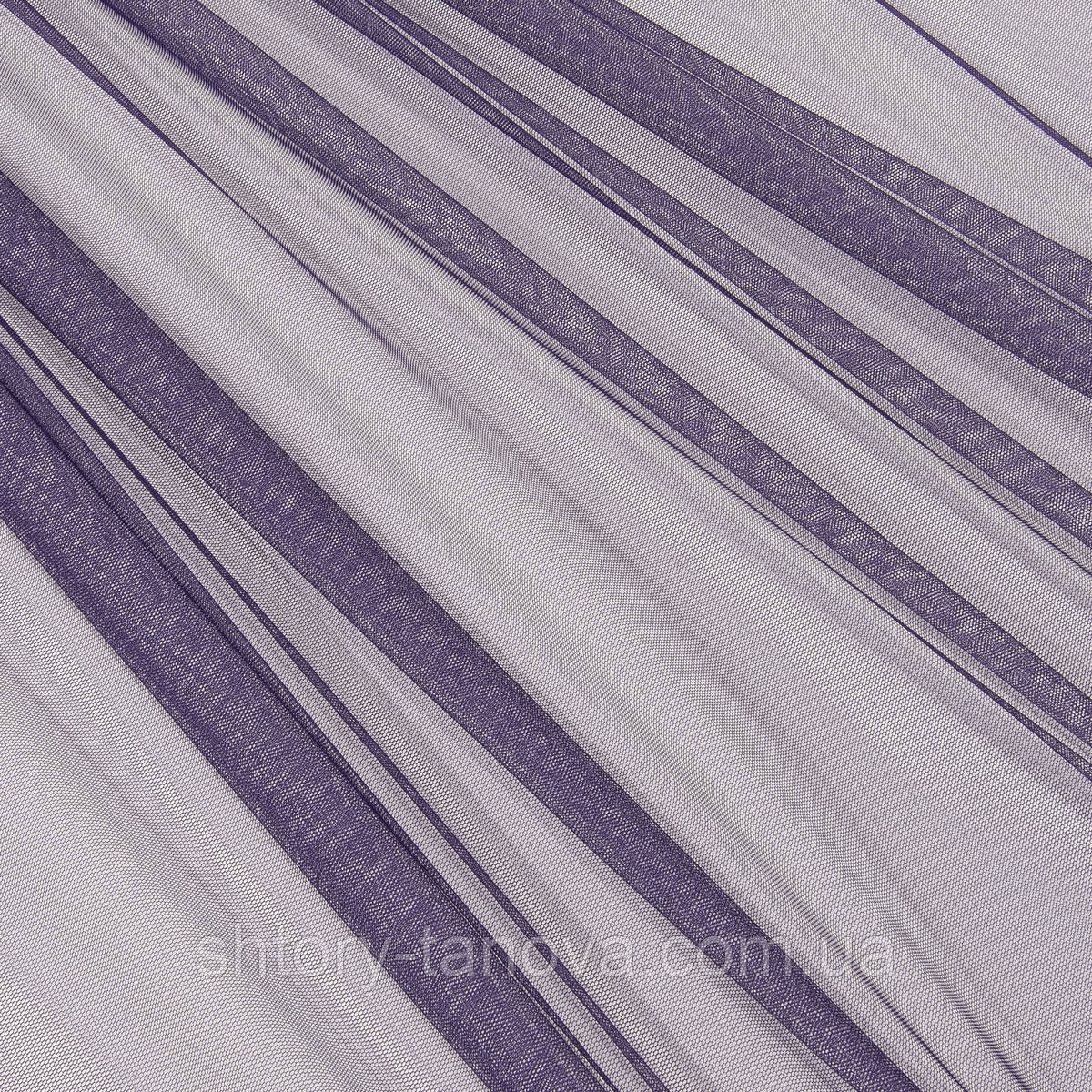 Тюлеве полотно Тюль сітка міні грек т. фіолет, фото 1