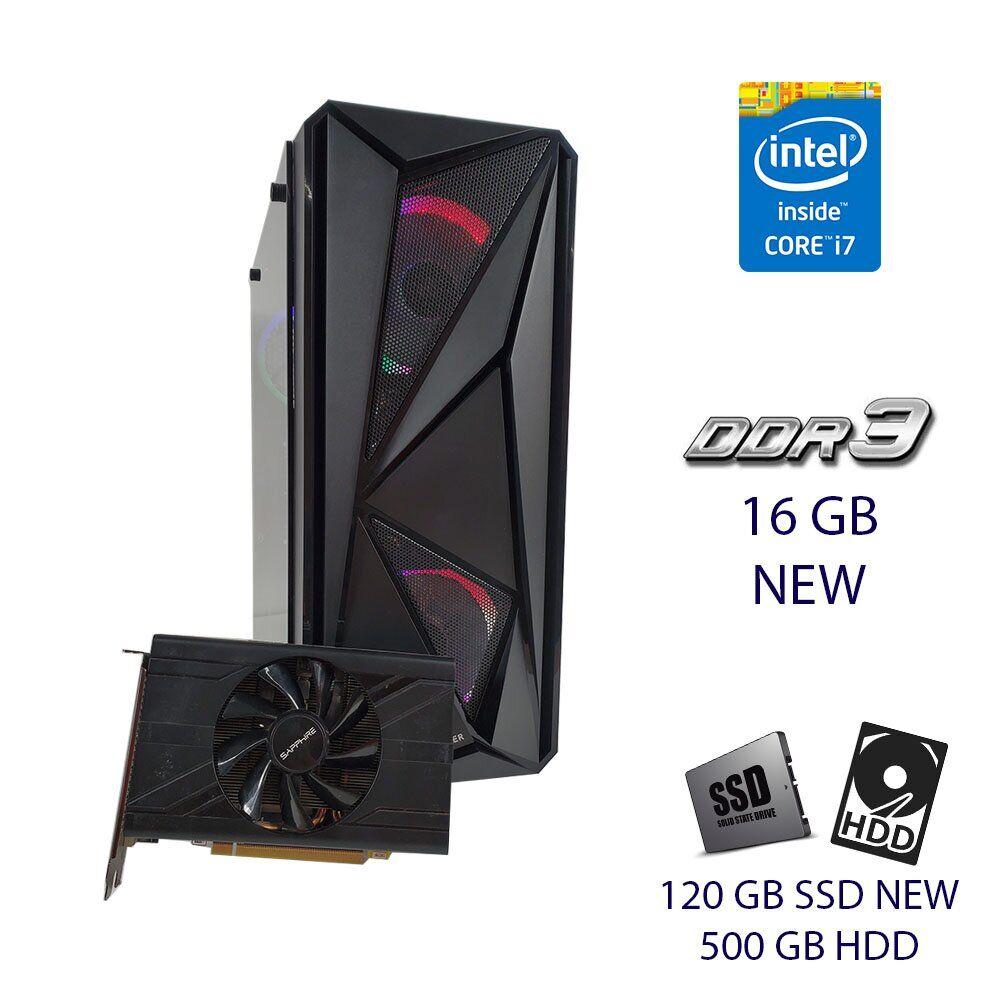 Ігровий ПК First Player ATX MT/ Core i7-3770/ 16 GB RAM/ 120 GB SSD + 500 GB HDD/ Radeon RX 570 4GB/ 600W