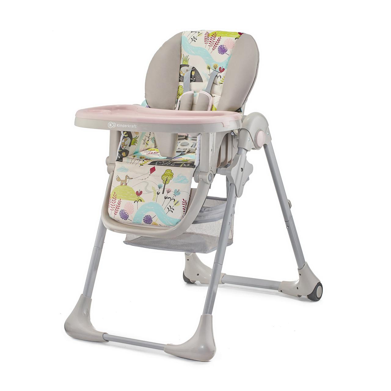 Стільчик для годування Kinderkraft TASTEE Pink Leaf