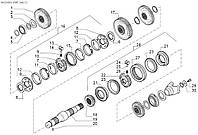 Запчасти Carraro КПП 643487 TLB1 - Вторичный вал (Secondary shaft)