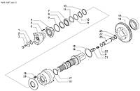 Запчасти Carraro КПП 643487 TLB1 - Полноприводной вал 4WD (4WD shaft)