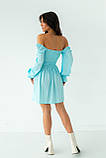 Сукня-гумка з довгими рукавами LUREX - блакитний колір, S (є розміри), фото 2
