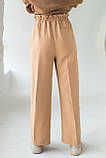 Вільні брюки прямого крою на резинці PERRY - св-коричн колір, M (є розміри), фото 2