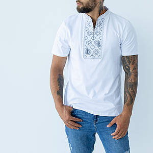 Чоловіча футболка Отаман з вишивкою хрестиком XXXL