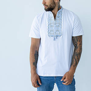 Чоловіча футболка Данило з блакитною вишивкою