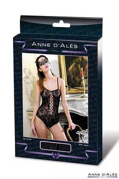 Боді сітка Anne De Ales BAROQUE Black XL, фото 3
