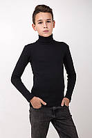 Водолазка чёрная детская и подростковая , гольф детский мальчику девочке чёрный однотонный 9 10 11 12 13 лет