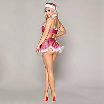 Новорічний еротичний костюм «Блискуча Шеллі» One Size Pink, фото 5