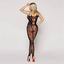 Ажурний бодістокінг з вирізами "Клео" Black One Size, фото 5