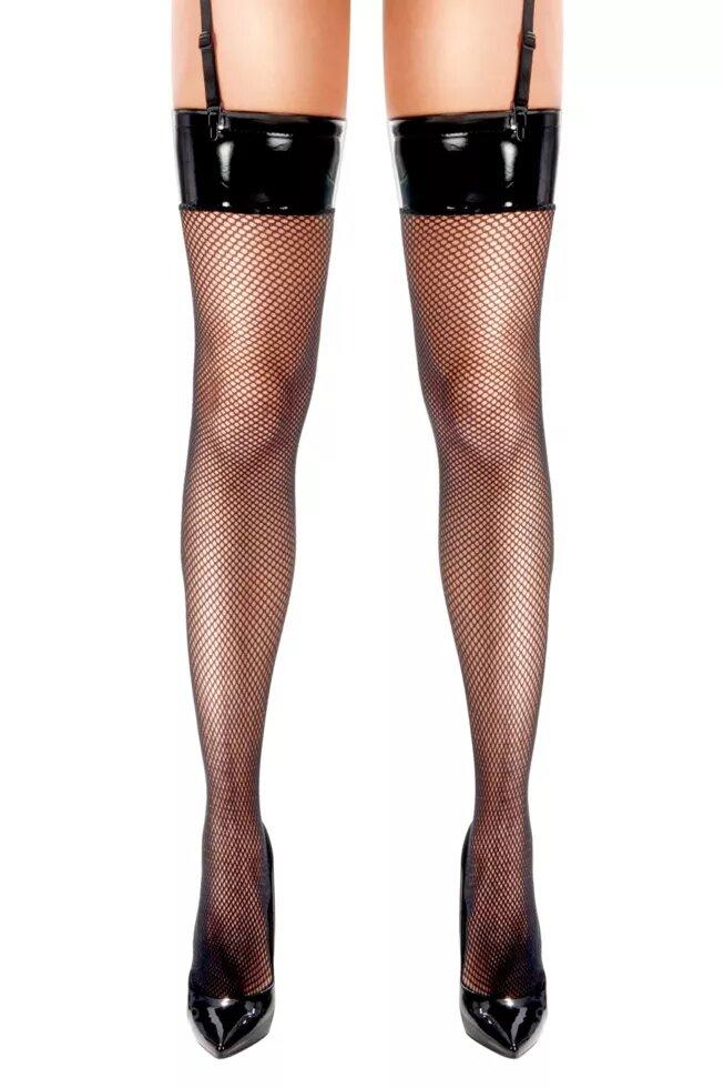 Панчохи сітка з вініловим верхом Anne De Ales Domina T2