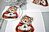 Серветка тканинна "Новорічна Тигреня 2022" №3, (сервірувальна 40х40см, Білий), фото 7