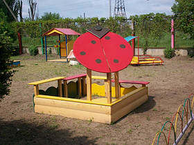 Дитяча ігрова пісочниця з козирком "Сонечко" для двору або на майданчик