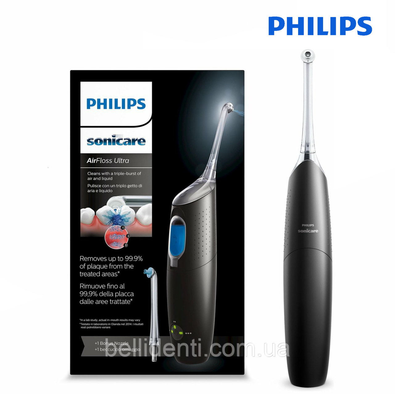 Електричний Floss для зубів Philips Sonicare AirFloss Handles Ultra Black HX8438/03 чорний