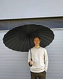 Зонт чоловічий антишторм на 24 карбонові спиці ! Зонт президентський великий 120 см, фото 2