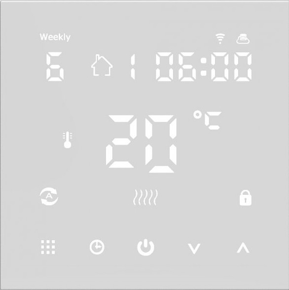 Програмований сенсорний Wi-Fi терморегулятор BHT 3000Q для теплої підлоги