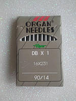 Иголки швейные ORGAN NEEDLES DBx1 16x231 (90/14) промышленные