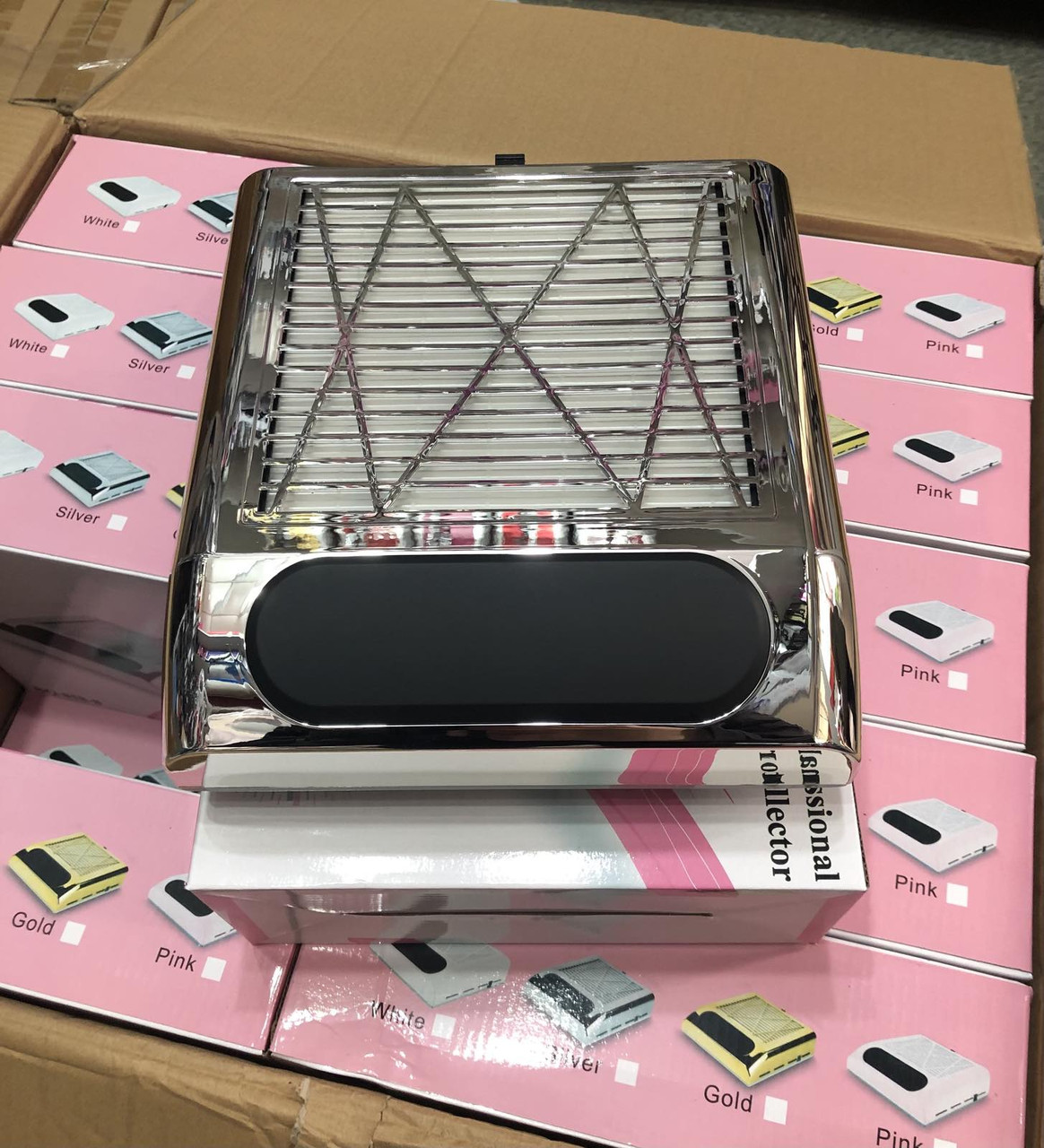 Витяжка для манікюру 80вт пилосос BQ858-8 з підлокітником і фільтром срібло витяжка з фільтром