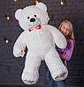 Білий плюшевий ведмідь 130 см, найкрасивіший мишка у подарунок дівчині, фото 2