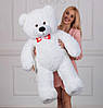 Білий плюшевий ведмідь 130 см, найкрасивіший мишка у подарунок дівчині, фото 6