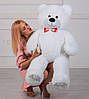 Білий плюшевий ведмідь 130 см, найкрасивіший мишка у подарунок дівчині, фото 7