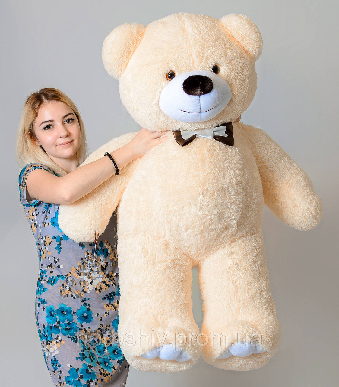 Бежевий плюшевий ведмедик 130 см, плюшевий ведмедик в подарунок