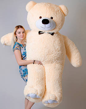 Плюшевий ведмідь 2 метри, найкрасивіший бежевий плюшевий ведмедик гігант в подарунок дівчині