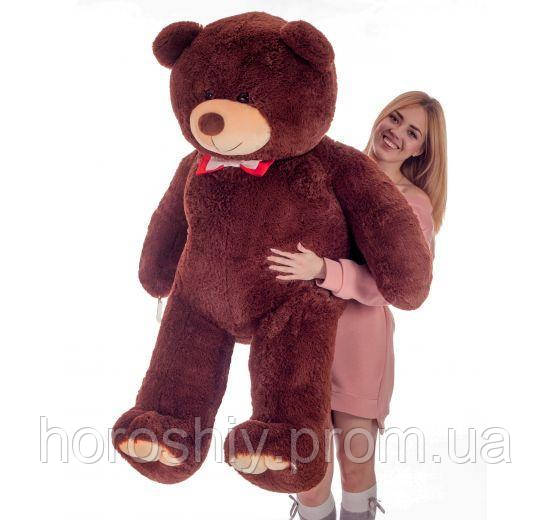 М'який бурий ведмедик 160 см, великий плюшевий ведмідь у подарунок дівчині