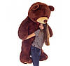 М'який бурий ведмедик 160 см, великий плюшевий ведмідь у подарунок дівчині, фото 3