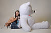 Білий плюшевий ведмідь 2 метри в подарунок дівчині, фото 3