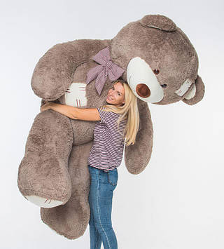 Плюшевий ведмедик-гігант Капучіно з латкою 250 см