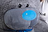 Плюшевий ведмедик 1 метр з стразом і бантиком Сірий, фото 4