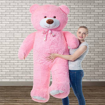 Великий рожевий ведмедик, Плюшевий ведмідь 2 метри, Мишко гігант, Мишко для дівчат