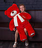 Гарний плюшевий ведмедик для дівчини в подарунок 110 см Містер Ведмідь Червоний, фото 3