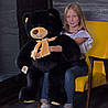 М'яка іграшка плюшевий ведмедик містер ведмідь 100 см Чорний, фото 7