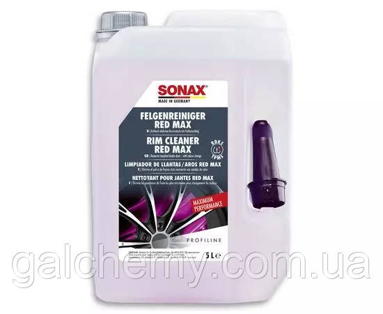 Очисник дисків (5 л) SONAX PROFILINE Felgen Reiniger Red Max, ТМ SONAX