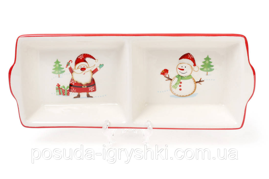 Менажниця керамічна  Веселий Санта, фото 1