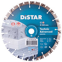 Круг алмазний Distar Technic Advanced 232 мм 5D сегментний диск для бетону, цегли та тротуарної плитки на КШМ