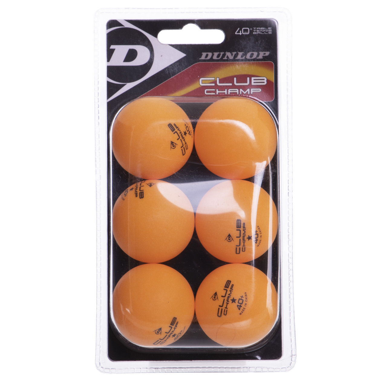 Набір м'ячів для настільного тенісу 6 штук DUNLOP CLUB CHAMP 40+ MT-679315