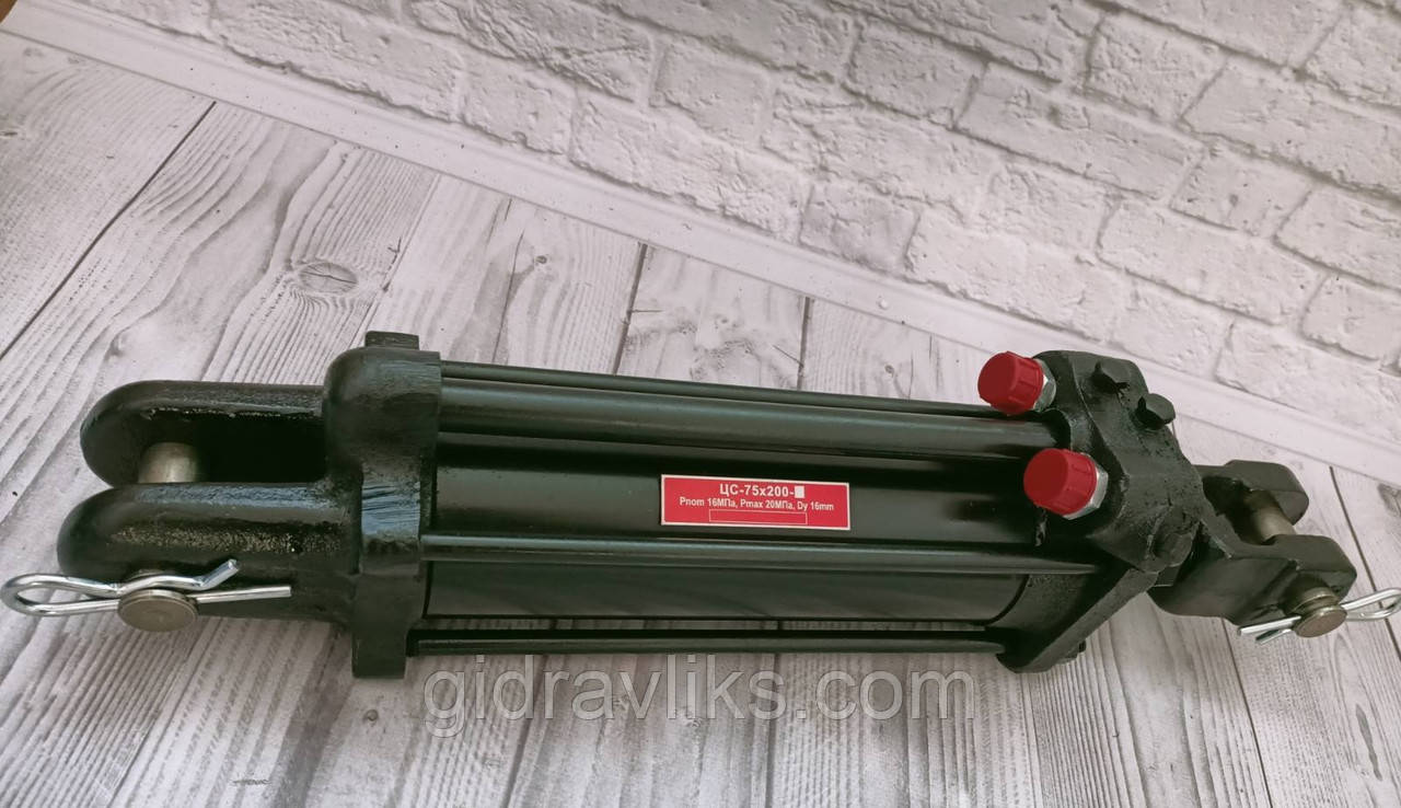 Гідроциліндр ЦС 75*200-3 старого зразка ГЦ 75х30х200.515 з пальцями