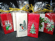 Декоративні новорічні свічки квадратні білі та червоні 11*5 см, фото 6