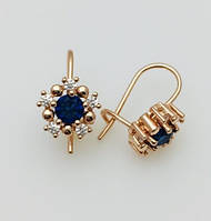 Женские серьги позолоченные, 82202749-05 H- 14 мм ширина 9 мм, ювелирная бижутерия Fallon Jewelry